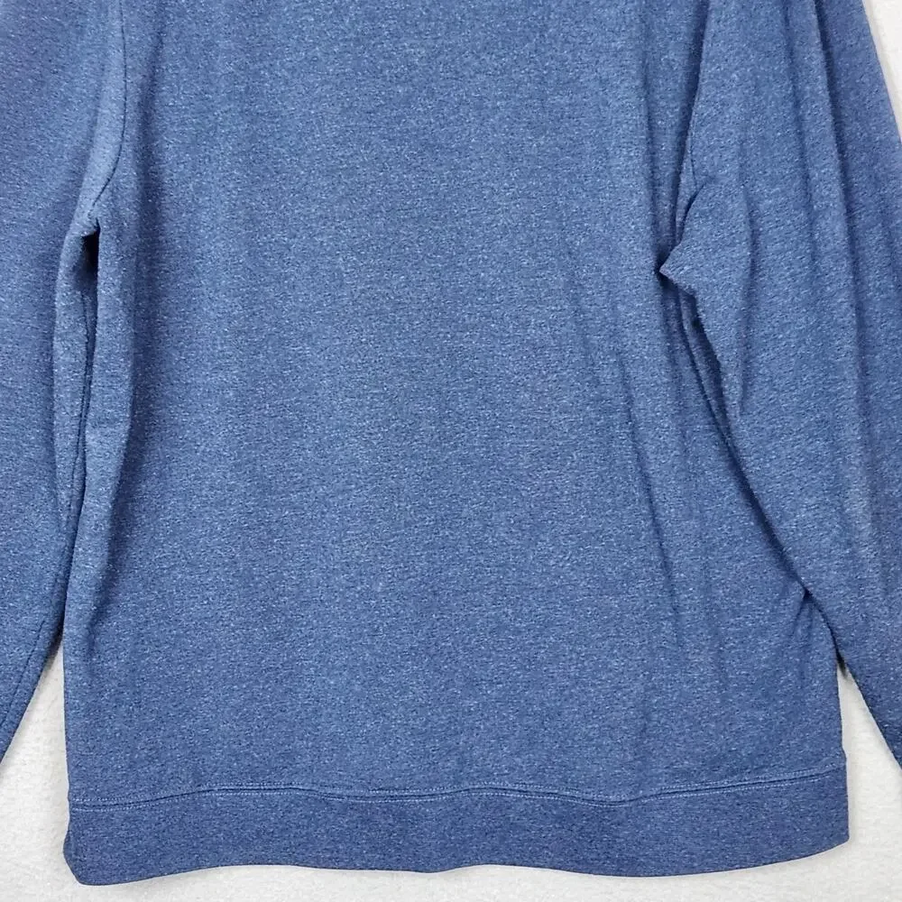 Holderness & Bourne Harper Pullover Mens XL Blue Heathered Atlantic 1/4 Zip